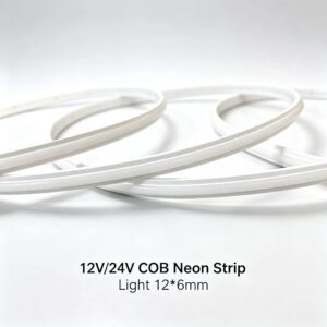 IP68 Waterproof 12V 24V COB Neon LED Strip Light 320 480leds M Milky Silicone Cover Flexible LED Tape Light For Outdoor Lighting