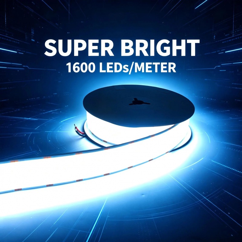 High Power 40W/M 1600 LEDs COB Strip Light 30MM Wide Belt 12V 24V CRI 90 High Brightness Flexible LED Lighting - 图片 5