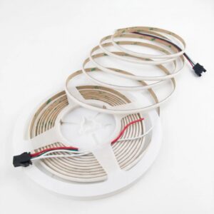 5V WS2812B COB LED Light Strip Super Narrow 5mm 160LEDs Individually Addressable RGB Running Water Pixel Ribbon Perfect For Gaming Desk DIY Projects