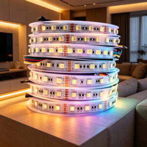 5050 RGBW LED Strip Light 4 in 1 High CRI Full Color Low Voltage Dimmable LED Tape 60 72 96 120 LEDs Optional Decorative Lighting for Home Bedroom Party Festival