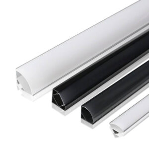 Custom Length 1M 2M 3M 1616 Triangular LED Strip Aluminum Profile 90 Degree Corner Light Bar Housing for Cabinet Kitchen Bathroom Wardrobe Under Cabinet Lighting