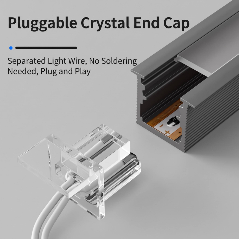 DC12V Solderless Recessed LED Aluminum Channel Profile With Motion Sensor For Wardrobe Shelf Cabinet Linear Strip Light Indoor Lighting - 图片 2