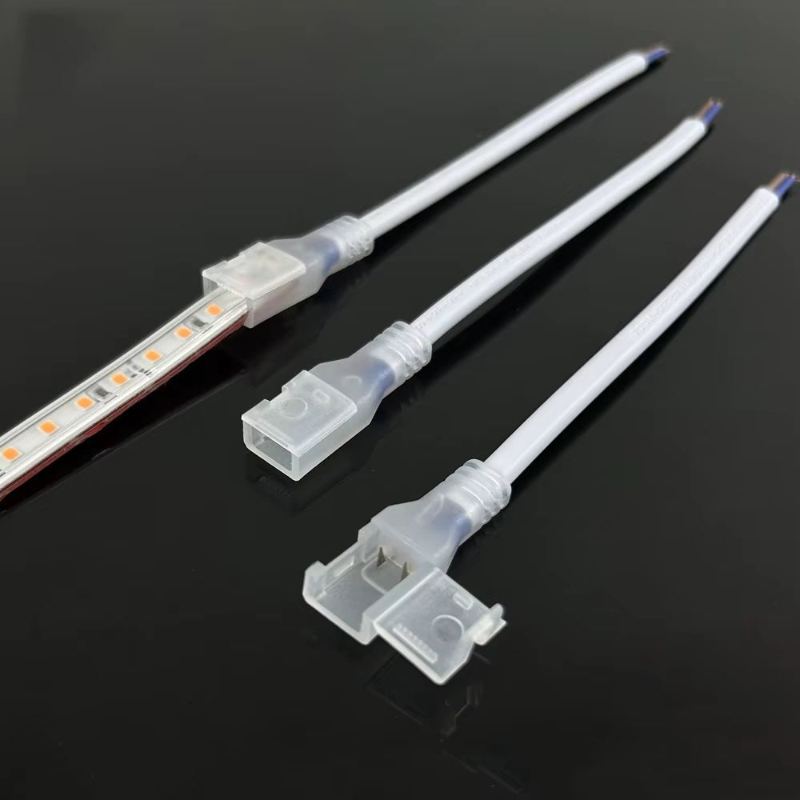 Outdoor Household AC110V 220v Drive Free Rope Lamp Linear Cob Connection LED High Voltage Light Strip Connector Plug - 图片 2