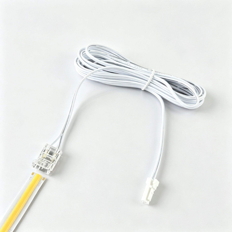 2 Pin Solderless Dupont Connector Cable Transparent Clip for 5mm 8mm COB SMD LED Strip Light Low Voltage Terminal Wire Adapter Easy to Install No Soldering Required for LED Light Projects - 图片 2