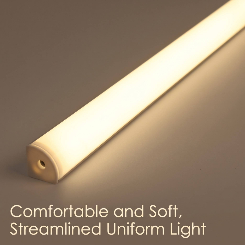 Custom Length 1M 2M 3M 1616 Triangular LED Strip Aluminum Profile 90 Degree Corner Light Bar Housing for Cabinet Kitchen Bathroom Wardrobe Under Cabinet Lighting - 图片 2