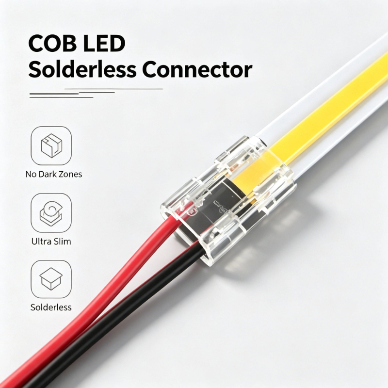 Clear Solderless Quick Wire Joint Coupler 9 in 1 Universal LED Strip Light Connector for Single Color COB Flexible Light Strip Reliable Connection Solution for DIY Lighting Projects - 图片 2