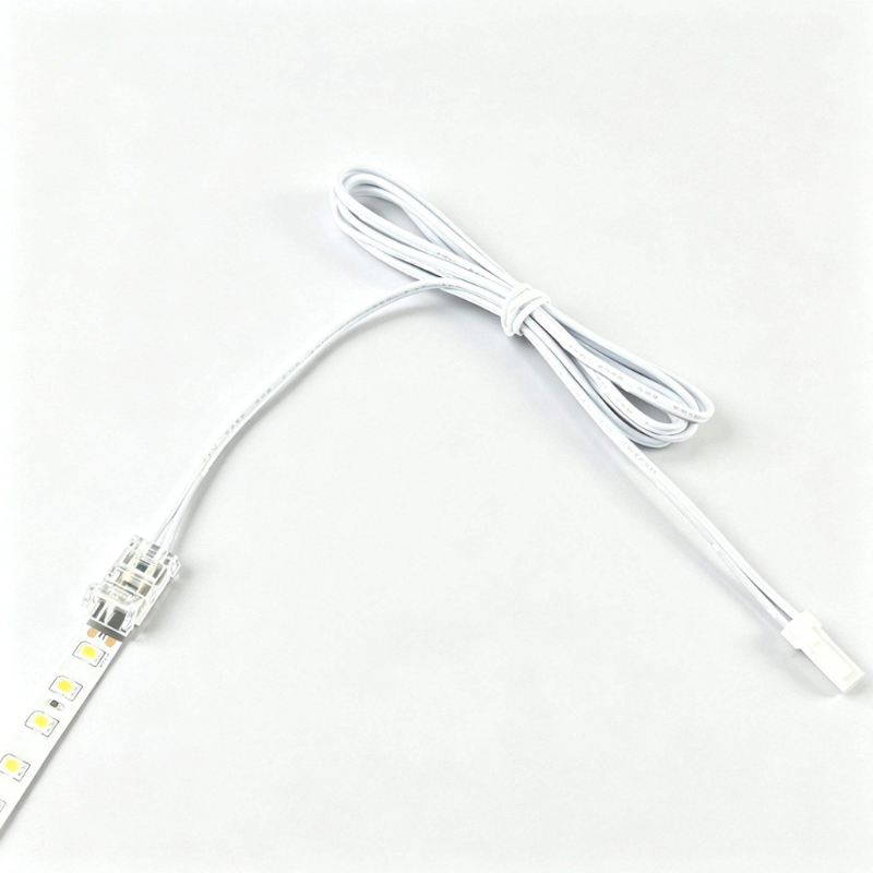 2 Pin Solderless Dupont Connector Cable Transparent Clip for 5mm 8mm COB SMD LED Strip Light Low Voltage Terminal Wire Adapter Easy to Install No Soldering Required for LED Light Projects - 图片 3