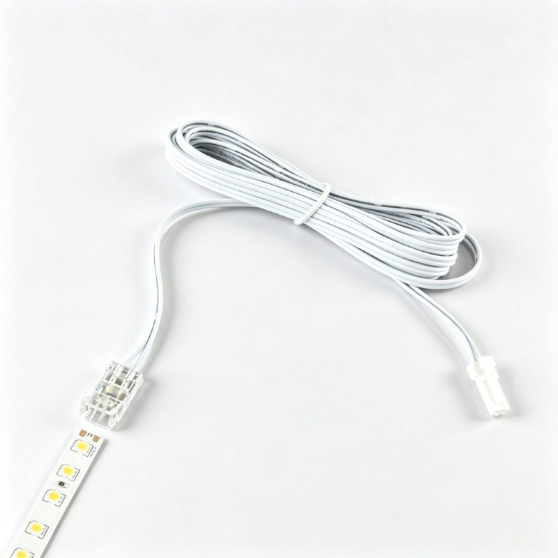 2 Pin Solderless Dupont Connector Cable Transparent Clip for 5mm 8mm COB SMD LED Strip Light Low Voltage Terminal Wire Adapter Easy to Install No Soldering Required for LED Light Projects - 图片 4