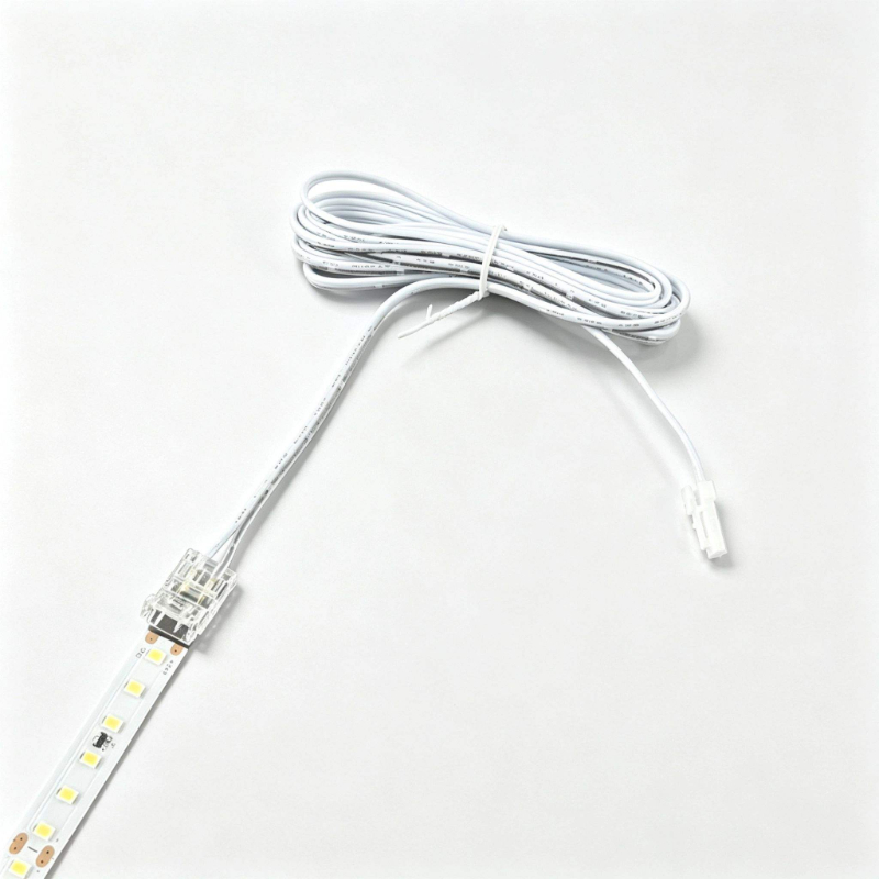 2 Pin Solderless Dupont Connector Cable Transparent Clip for 5mm 8mm COB SMD LED Strip Light Low Voltage Terminal Wire Adapter Easy to Install No Soldering Required for LED Light Projects - 图片 5