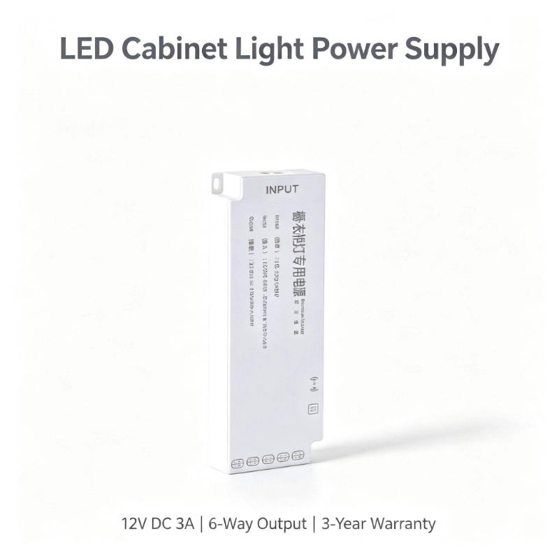 12V 24V LED Cabinet Power Supply DuPont Interface Smart Wardrobe Transformer With PIR Motion Hand Sweep Touch Sensor Switch For Home Kitchen Bathroom Closet Under Cabinet Lighting - 图片 6