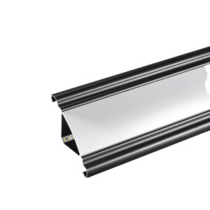 Surface Mount Crown Molding LED Aluminum Profile with Hidden Driver Space No Slotting Cornice Channel Linear Ceiling Light Ideal for Residential Commercial Indoor Decorative Lighting Fixture