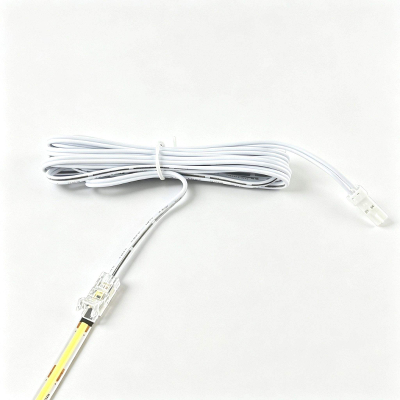 2 Pin Solderless Dupont Connector Cable Transparent Clip for 5mm 8mm COB SMD LED Strip Light Low Voltage Terminal Wire Adapter Easy to Install No Soldering Required for LED Light Projects - 图片 6