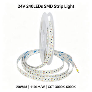 24V 240LEDs per meter SMD 2835 LED Strip Light 15MM High Brightness 20W per meter Double Copper PCB for Custom Lighting Projects