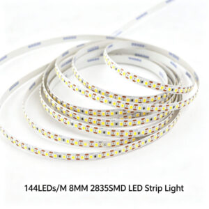 24V 15W High Density 144LEDs 8mm 2835 SMD LED Strip Light High Lumen 110LM/W No Flicker Flexible Light Strip For Home Decor
